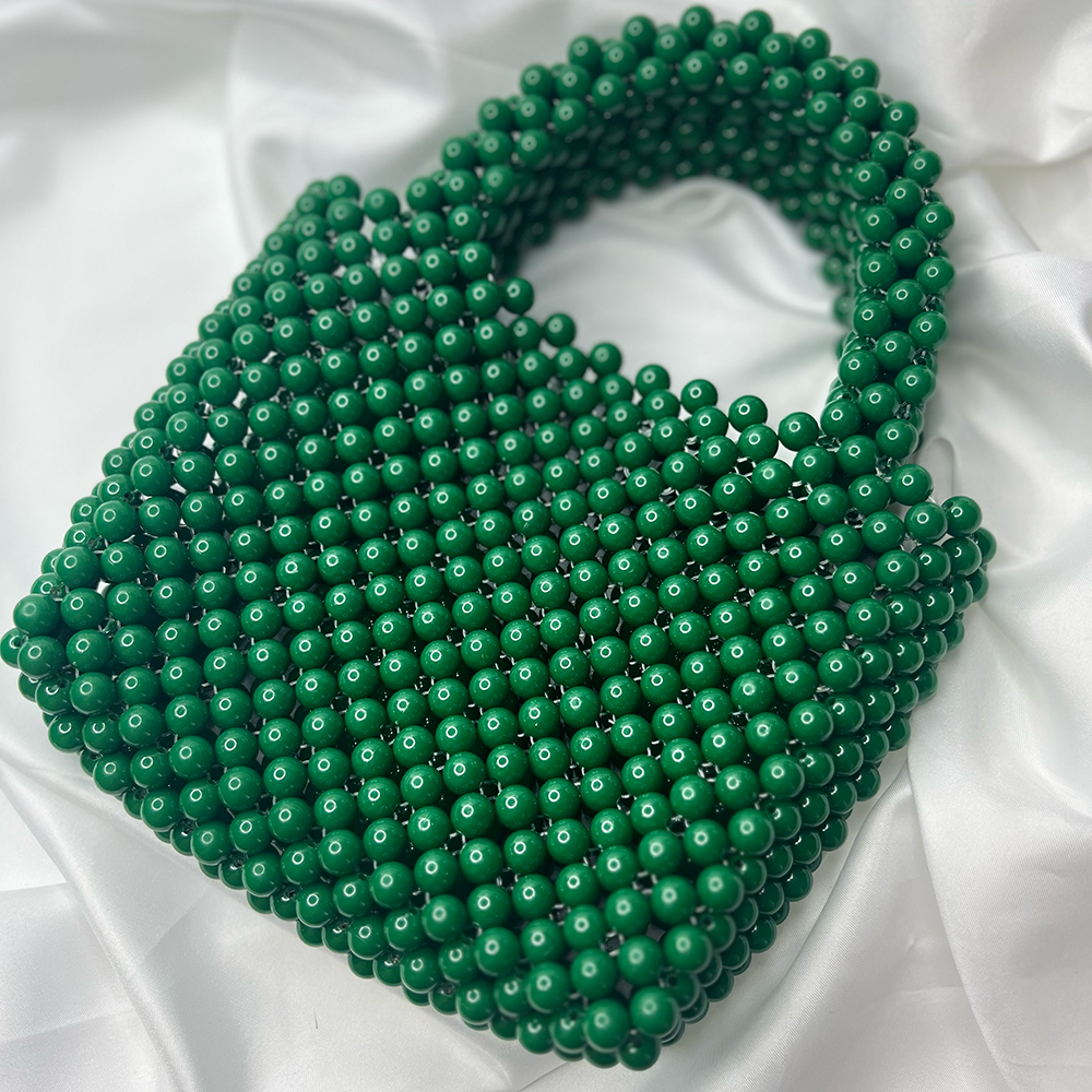 Green Beaded Eveneing Handbag