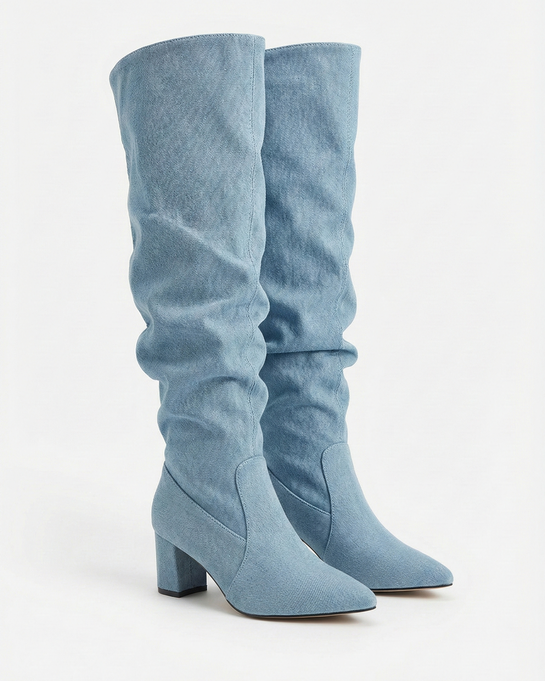 Blue Crush Denim Knee Boots